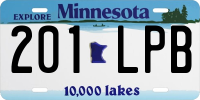 MN license plate 201LPB