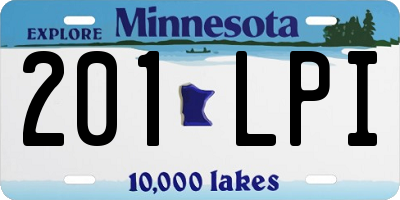 MN license plate 201LPI
