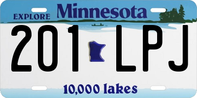 MN license plate 201LPJ