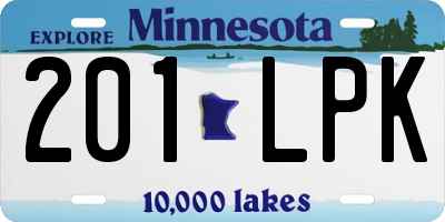 MN license plate 201LPK
