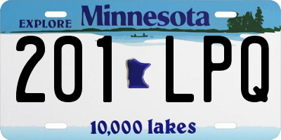 MN license plate 201LPQ