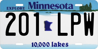 MN license plate 201LPW