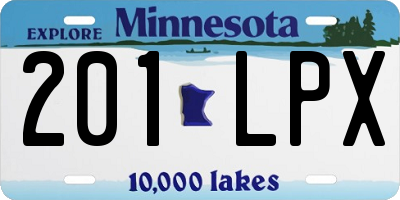 MN license plate 201LPX