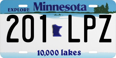 MN license plate 201LPZ