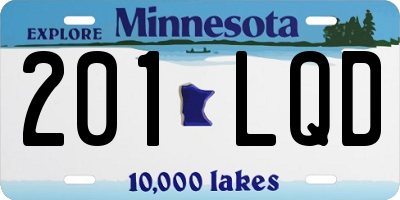 MN license plate 201LQD