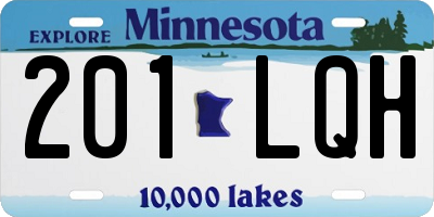 MN license plate 201LQH