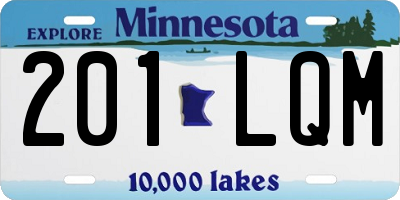 MN license plate 201LQM