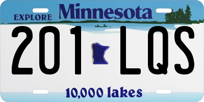 MN license plate 201LQS