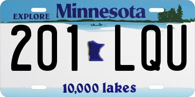 MN license plate 201LQU