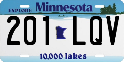 MN license plate 201LQV