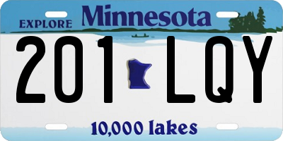 MN license plate 201LQY