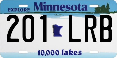 MN license plate 201LRB