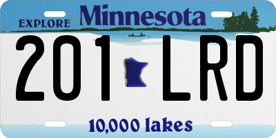 MN license plate 201LRD