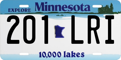 MN license plate 201LRI