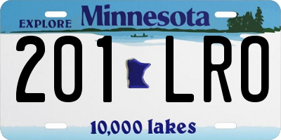 MN license plate 201LRO