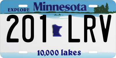 MN license plate 201LRV