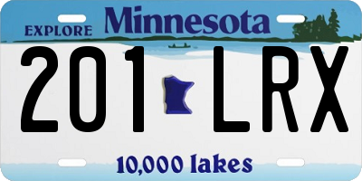 MN license plate 201LRX