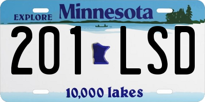 MN license plate 201LSD