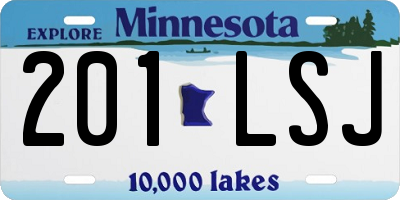 MN license plate 201LSJ