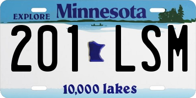 MN license plate 201LSM