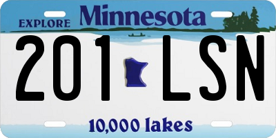 MN license plate 201LSN