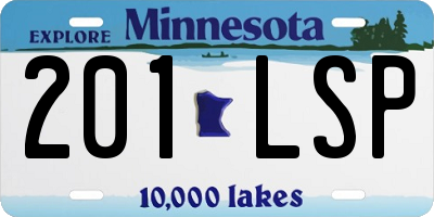 MN license plate 201LSP