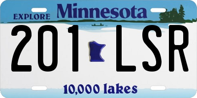 MN license plate 201LSR