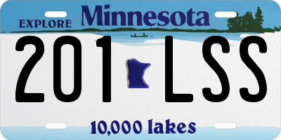 MN license plate 201LSS