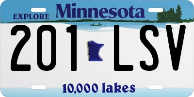 MN license plate 201LSV