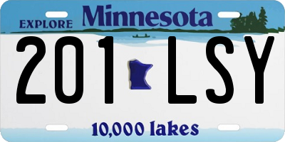 MN license plate 201LSY