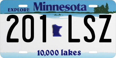 MN license plate 201LSZ
