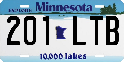 MN license plate 201LTB