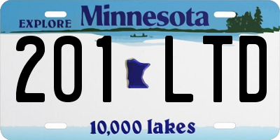 MN license plate 201LTD