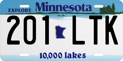 MN license plate 201LTK