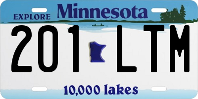 MN license plate 201LTM