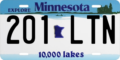 MN license plate 201LTN