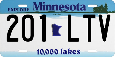 MN license plate 201LTV