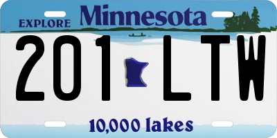 MN license plate 201LTW