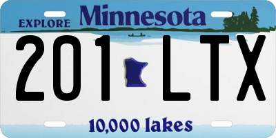 MN license plate 201LTX