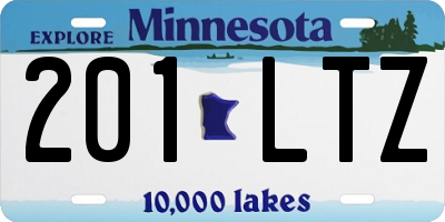 MN license plate 201LTZ