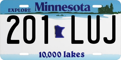 MN license plate 201LUJ
