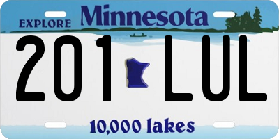 MN license plate 201LUL