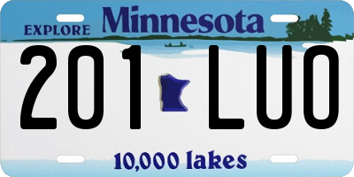 MN license plate 201LUO