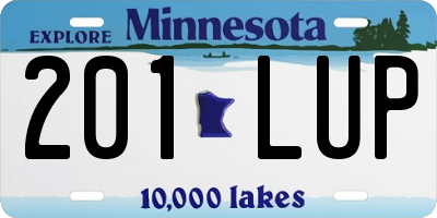 MN license plate 201LUP