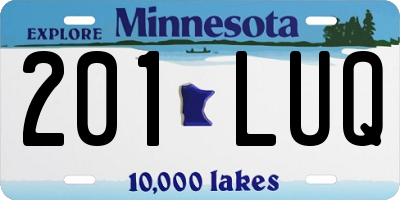 MN license plate 201LUQ
