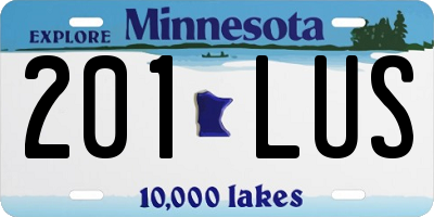 MN license plate 201LUS