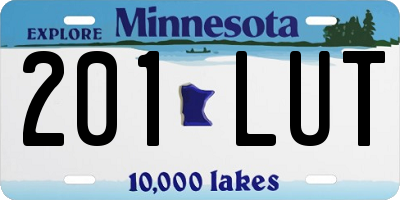 MN license plate 201LUT