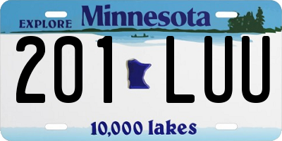 MN license plate 201LUU
