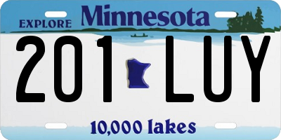 MN license plate 201LUY