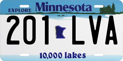 MN license plate 201LVA